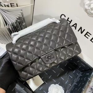 Black Chanel Wallet On Chain Classic Black Lambskin Pristine -No Box